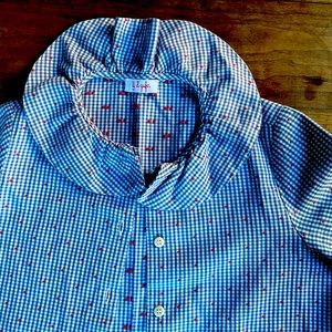 Luxury Italian brand Il Gufo long sleeves %100 cotton shirt 4 years